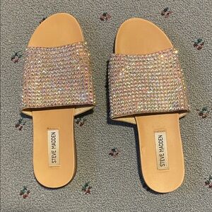 Steve Madden Women's Rhinestone Slide Sandals